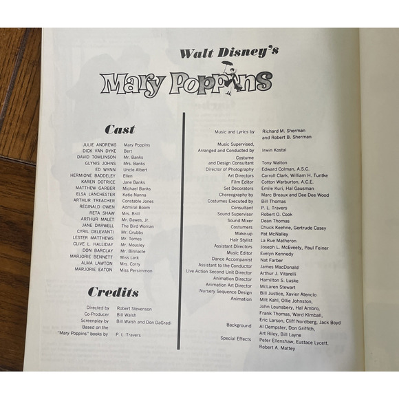 Mary Poppins Complete Musical Score Book Walt Disney Julie Andrews RARE VTG 1964 - Picture 11 of 11